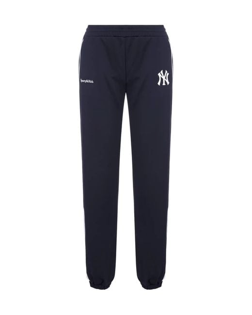 Sporty & Rich Blue Elastic Waist Casual Pants