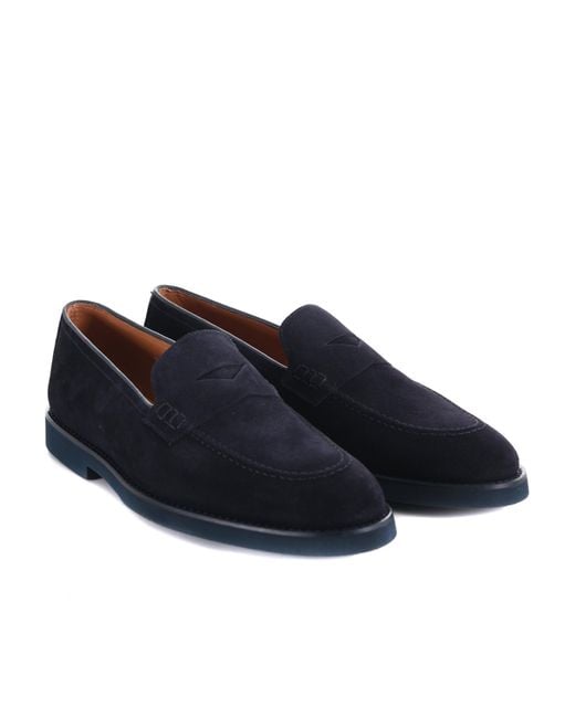 Doucal's Blue Earth Loafers for men