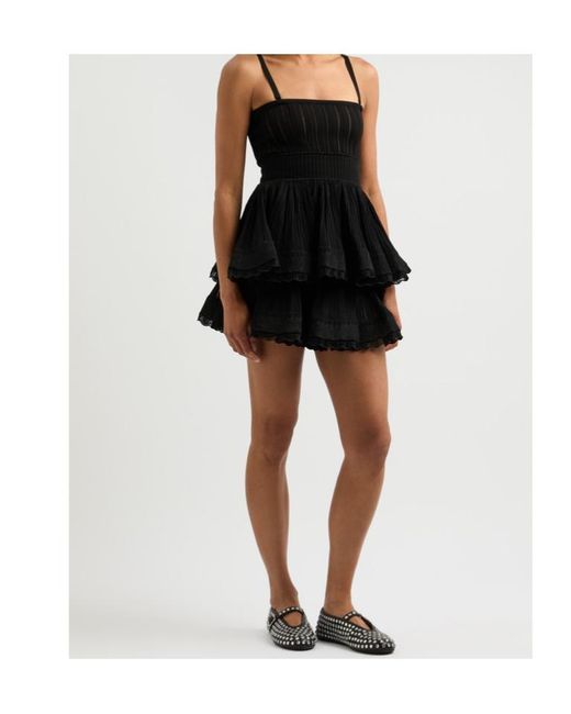 Alaïa Black Crinoline Ribbed-Knit Top