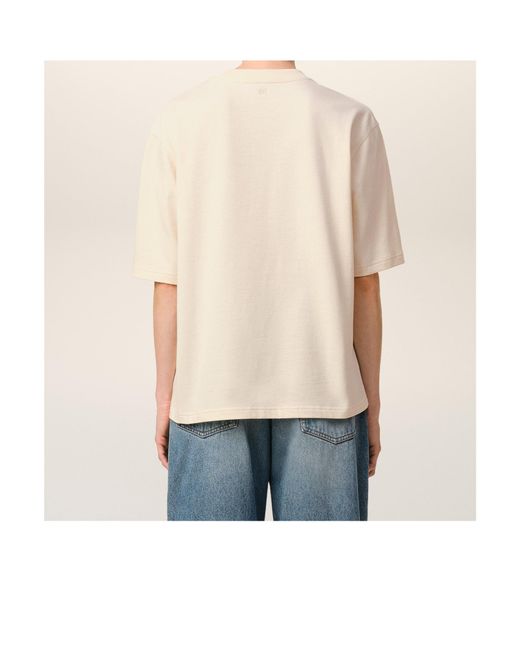 AMI Natural Logo Patch Crewneck T-Shirt for men