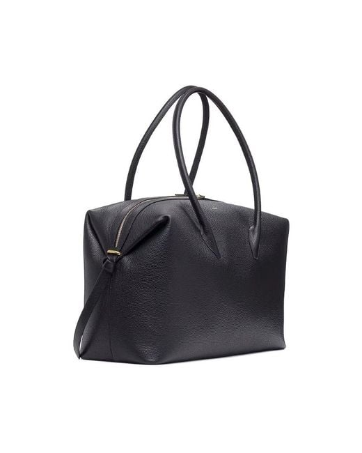 Yuzefi Black Brioche Weekender Shoulder Bag