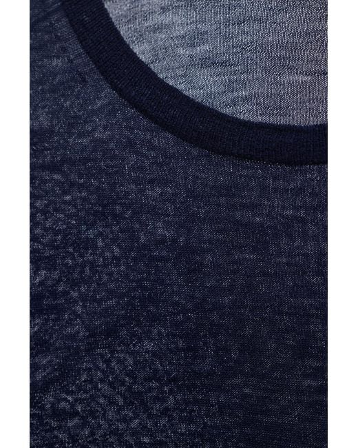 Closed Blue Crew Neck Sweater Made Of Wool