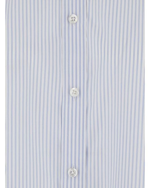 The Row White Hilbert Striped Shirt