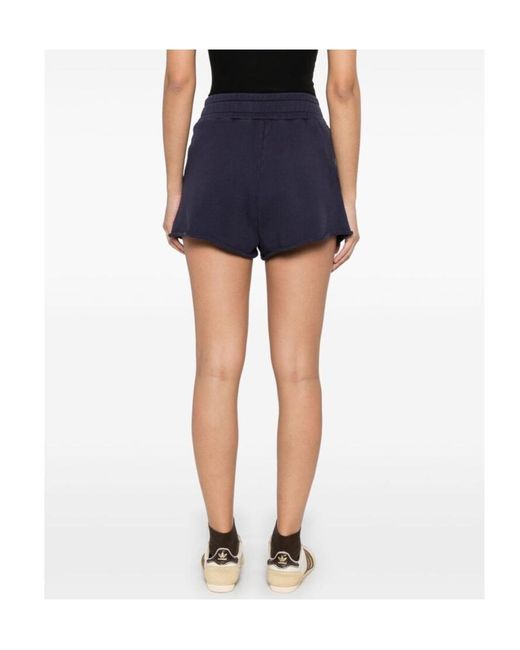 Autry Blue Elasticated Waistband Track Shorts