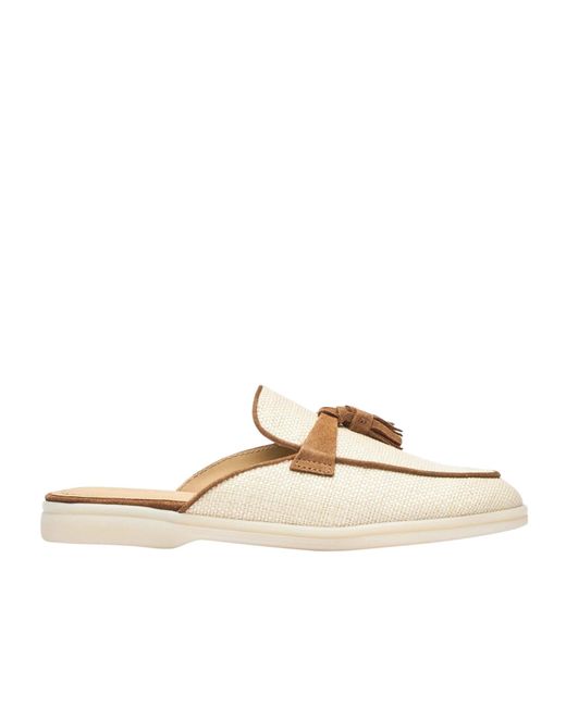 Scarosso Metallic Lucrezia Tassel-Detailed Slip-On Mules