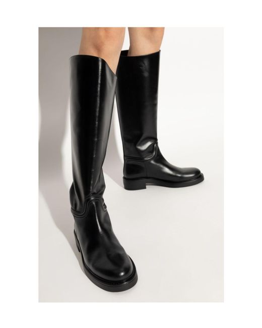 Stuart Weitzman Black Celia Low-Heeled Boots
