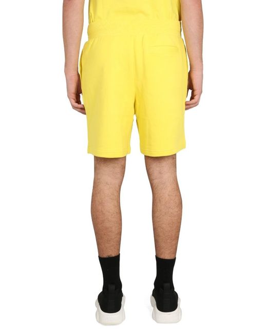 Moschino Yellow Logo Shorts for men