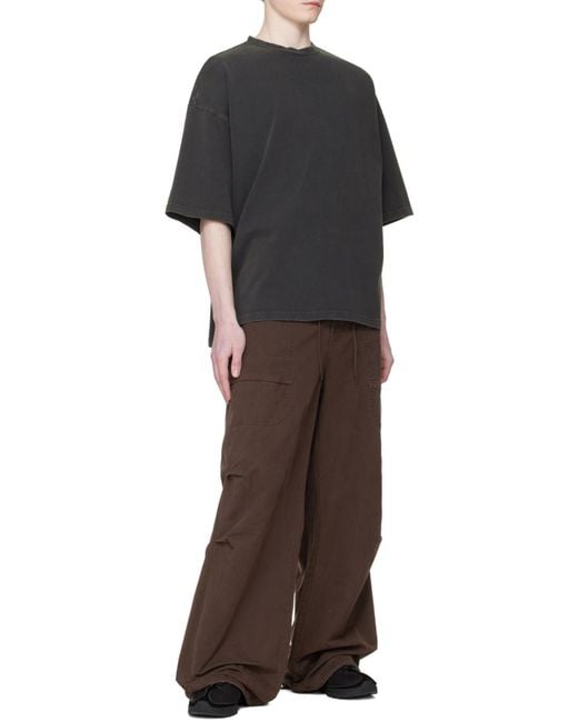 Entire studios Black Oversized Boxy T-Shirt for men