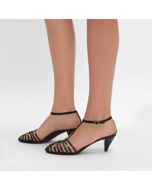 Céline Black Cage Heeled Sandal