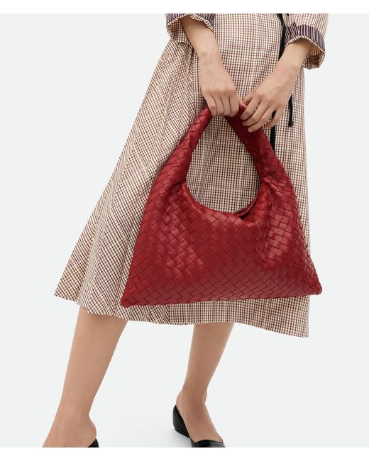 Bottega Veneta Red Hop Small Shoulder Bag