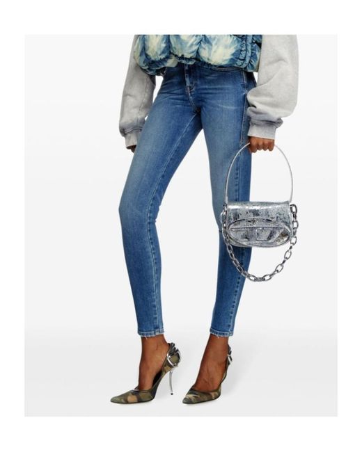 DIESEL Blue 2017 Slandy Super Skinny Mid-Rise Jeans