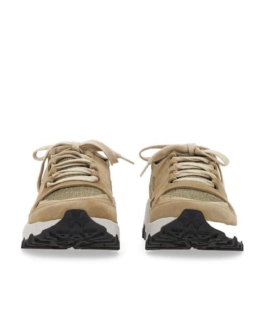 Brunello Cucinelli Metallic Sparkling Knit And Suede Runner Sneaker With Beadwork
