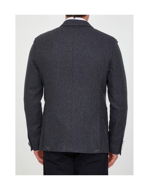 Tonello Blue Double-Breasted Jacket for men