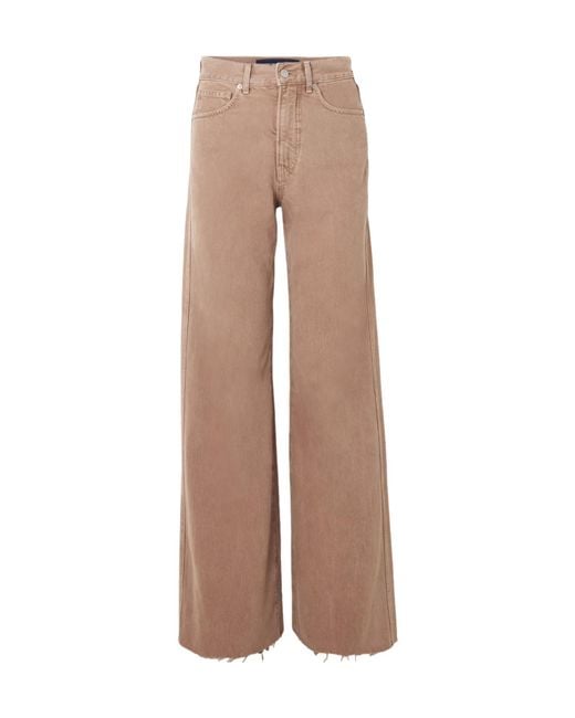 Veronica Beard Natural Wide-Leg Jeans