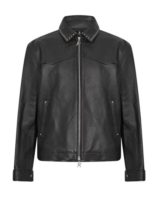 Represent Black X Iron Maiden Trooper Leather Jacket for men