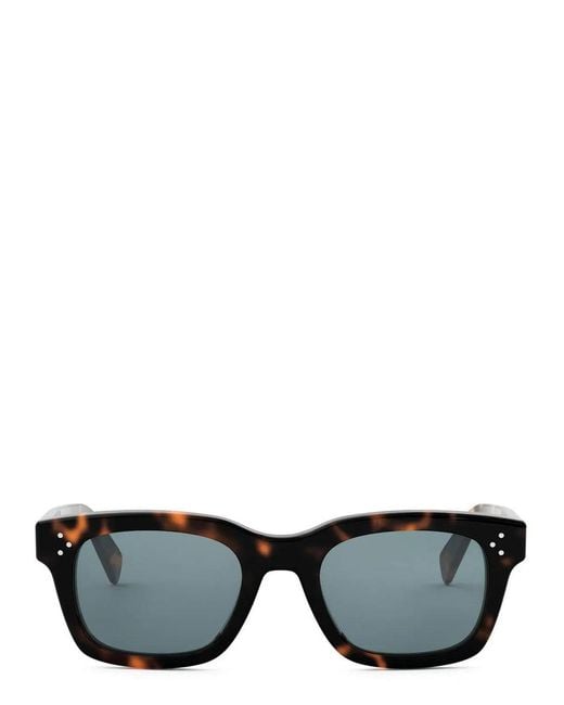 Céline Metallic 3 Dot Rectangle-Frame Sunglasses