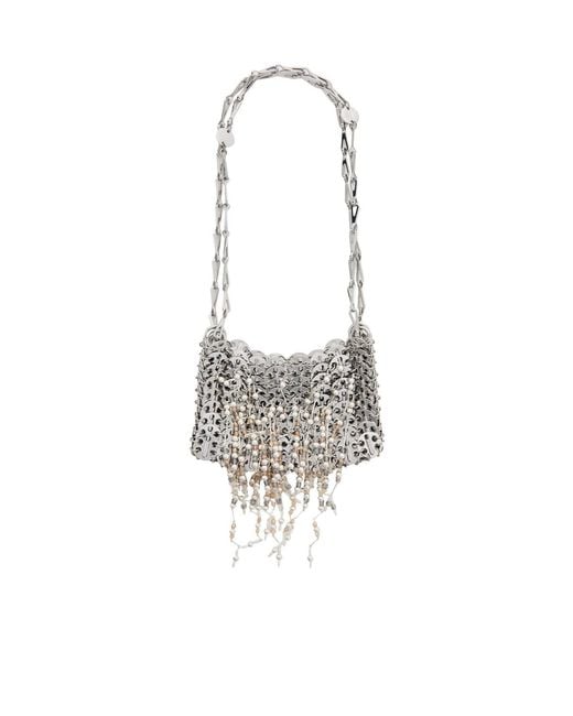 Rabanne White Metal Chain Shoulder Bag