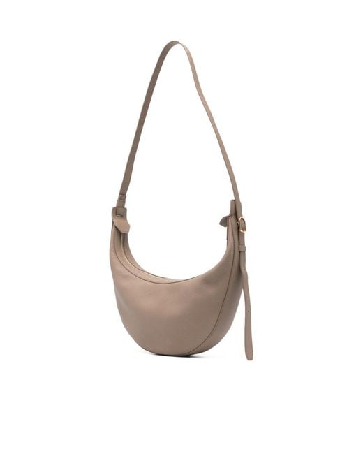 Khaite White Augustina Small Zipped Shoulder Bag