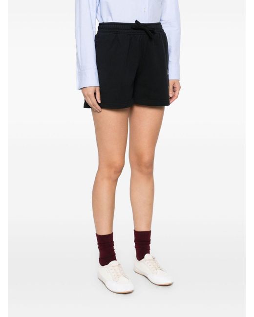 Maison Kitsuné Black Maison Kitsuné Baby Fox-Patch Drawstring Shorts