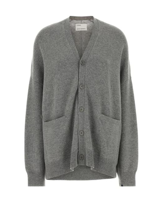 Extreme Cashmere Gray Long-Sleeve Cardigan
