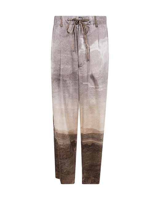 Pierre Louis Mascia Multicolor Drawstring Casual Pants