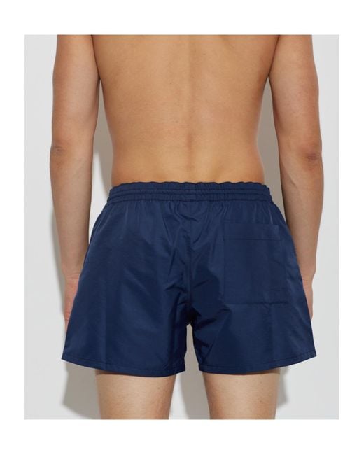 Balmain Blue Drawstring Swim Trunks for men