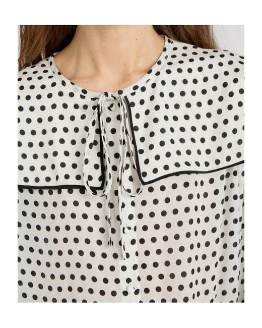FRAME White The Polka Dot Fleet Blouse