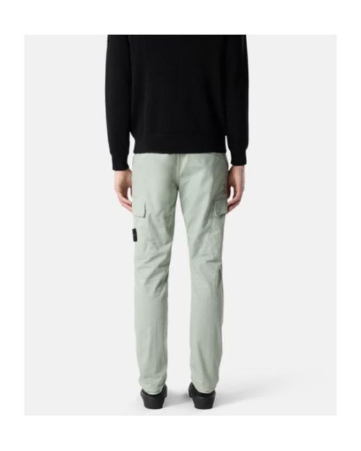 Stone Island Gray Cargo-Pocket Trousers for men