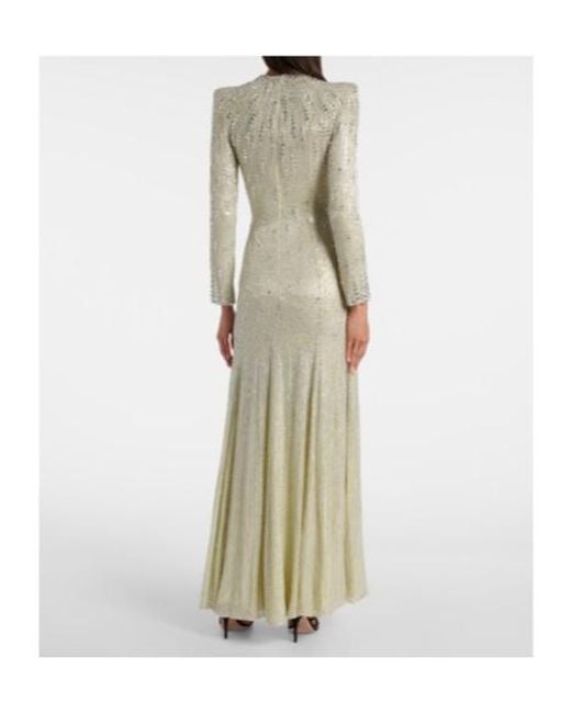 Jenny Packham Natural Aurora Sequined Gown