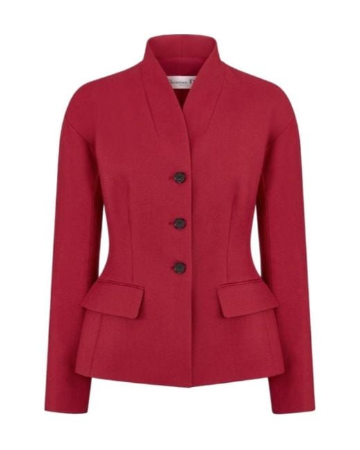 Dior Red Fitted Jacket