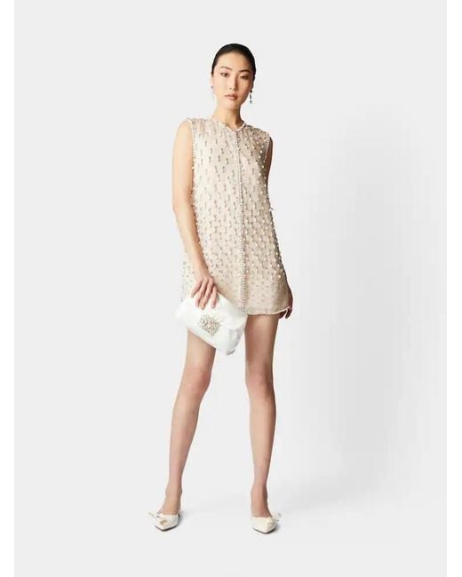 Roger Vivier White Buckle Embellished Mini Satin Bag