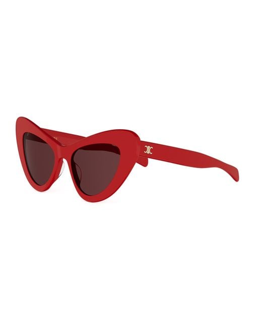 Céline Red Full-Rim Sunglasses