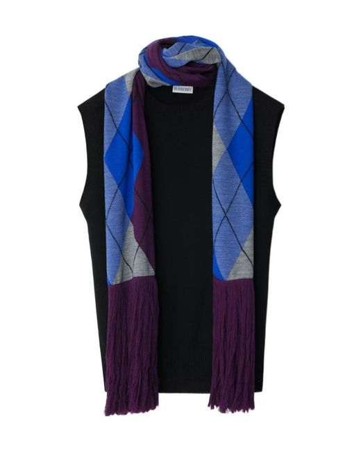 Burberry Blue Sleeveless Wool Jumper
