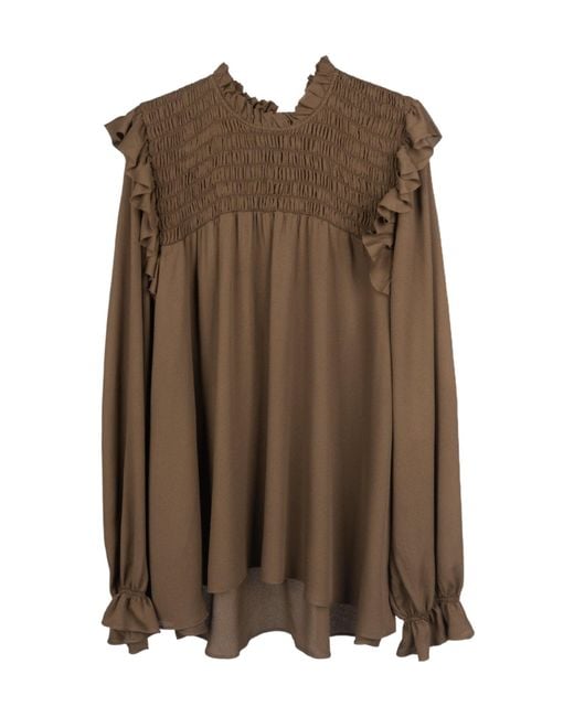 Forte_forte Brown Ruffled Shirt