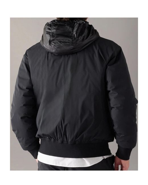 Moose Knuckles Blue Brixton Hooded Down Jacket for men