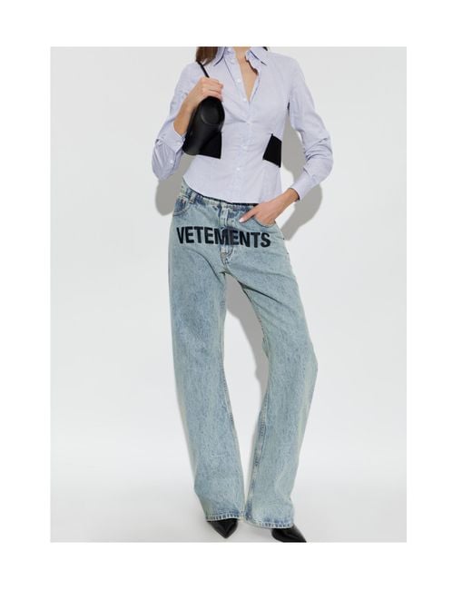 Vetements Blue Belt-Loop Jeans
