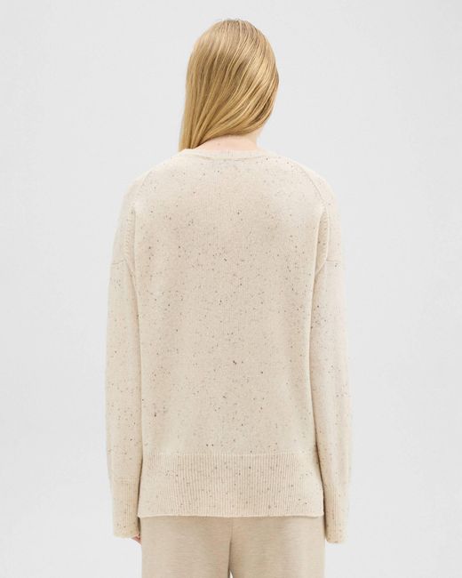 Theory White Karenia Mélange-Effect Jumper