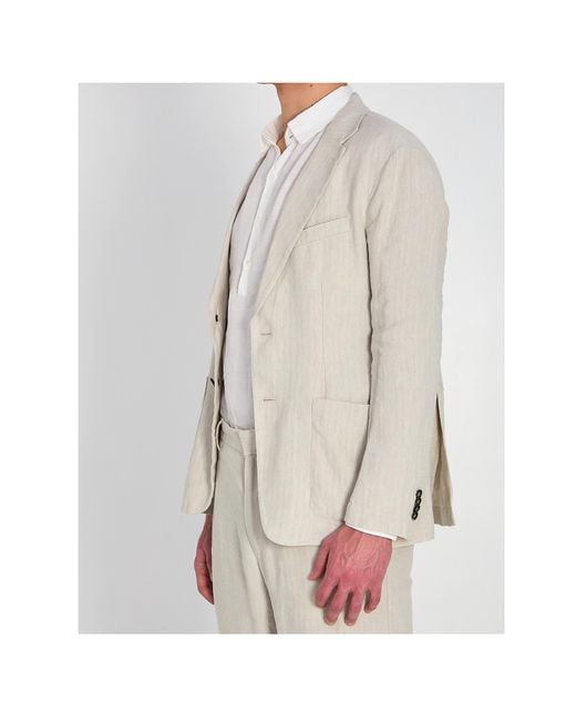 Barena White Single-Breasted Jacket for men