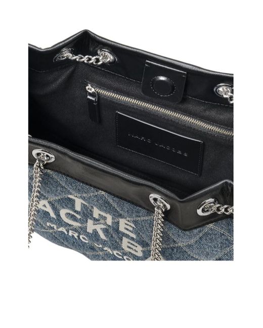 Marc Jacobs Blue The Quilted Denim Chain Sack Bag