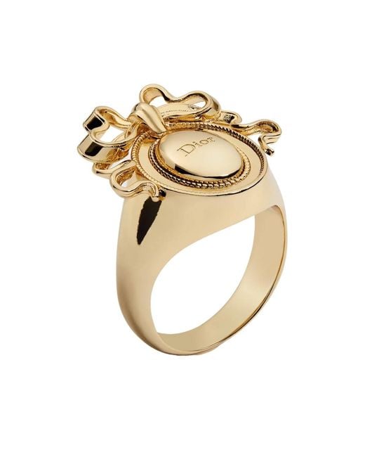 Dior Metallic Christian Médaillon Ring