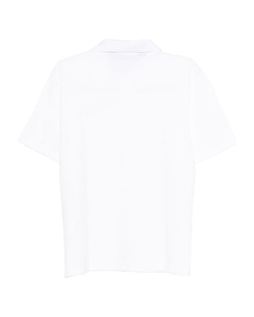 Just Cavalli White Logo-Patch Polo Shirt for men