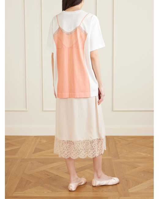 Simone Rocha Pink Printed Crew Neck T-Shirt