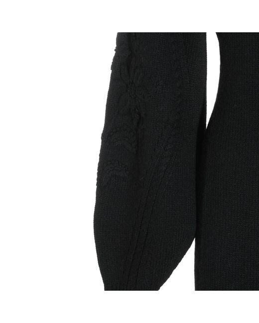 Twinset Black Lace Detail Knit Dress