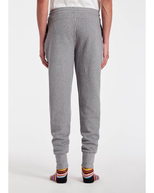 Paul Smith Gray Pinstripe-Pattern Track Pants for men