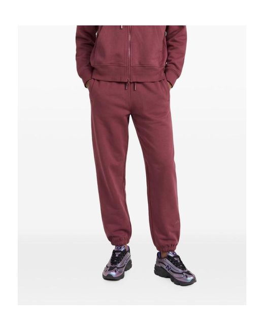 Adidas By Stella McCartney Red Elastic-Waist Athletic Pants