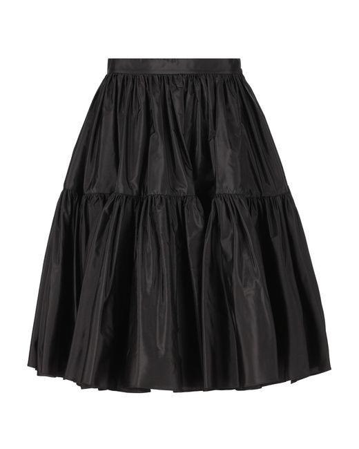 Valentino Black Ruffled High Waist Skirt