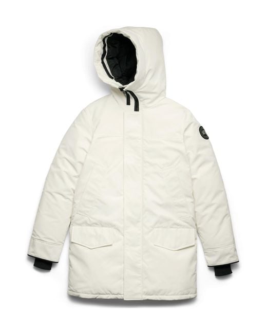 Canada Goose Men's White Langford Parka Label