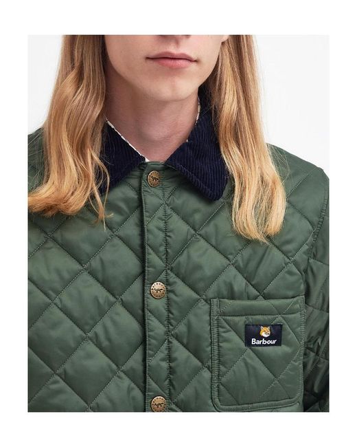 Barbour Green X Mk Kenning Logo-Patch Padded Jacket for men
