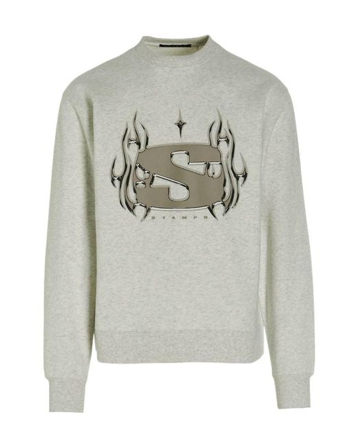 Stampd Gray Round-Necked Sweater for men