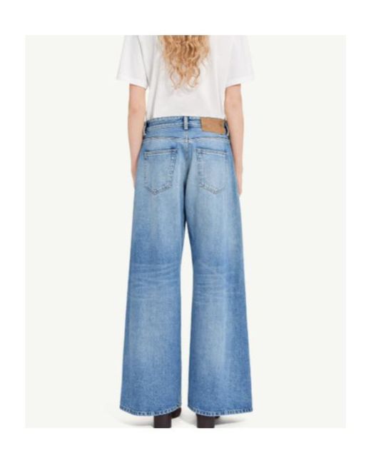 MM6 by Maison Margiela Blue Wide-Leg Jeans